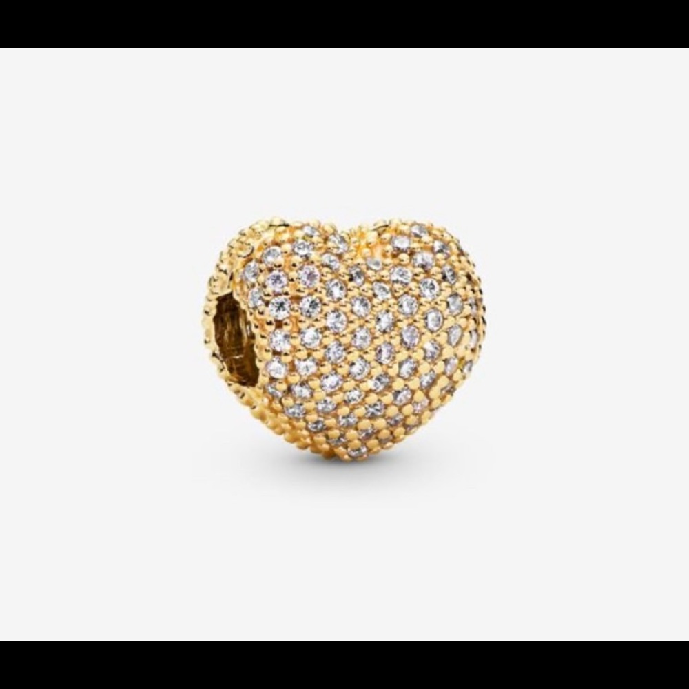 PANDORA Pavé Heart Clip Charm